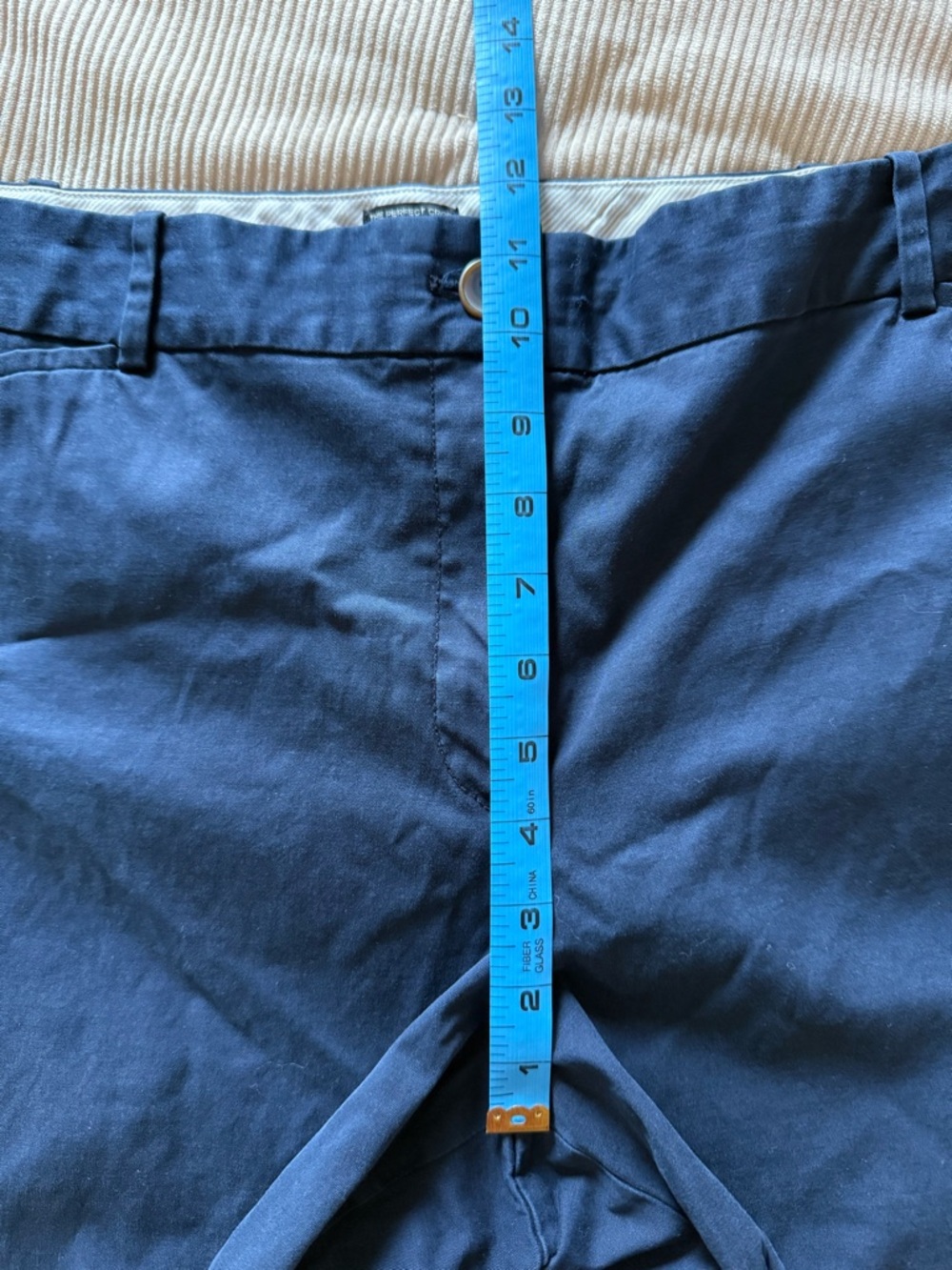 Talbots Navy Blue The Perfect Crop Pants High Rise Straight Leg Ankle Size 16 - Picture 10 of 11